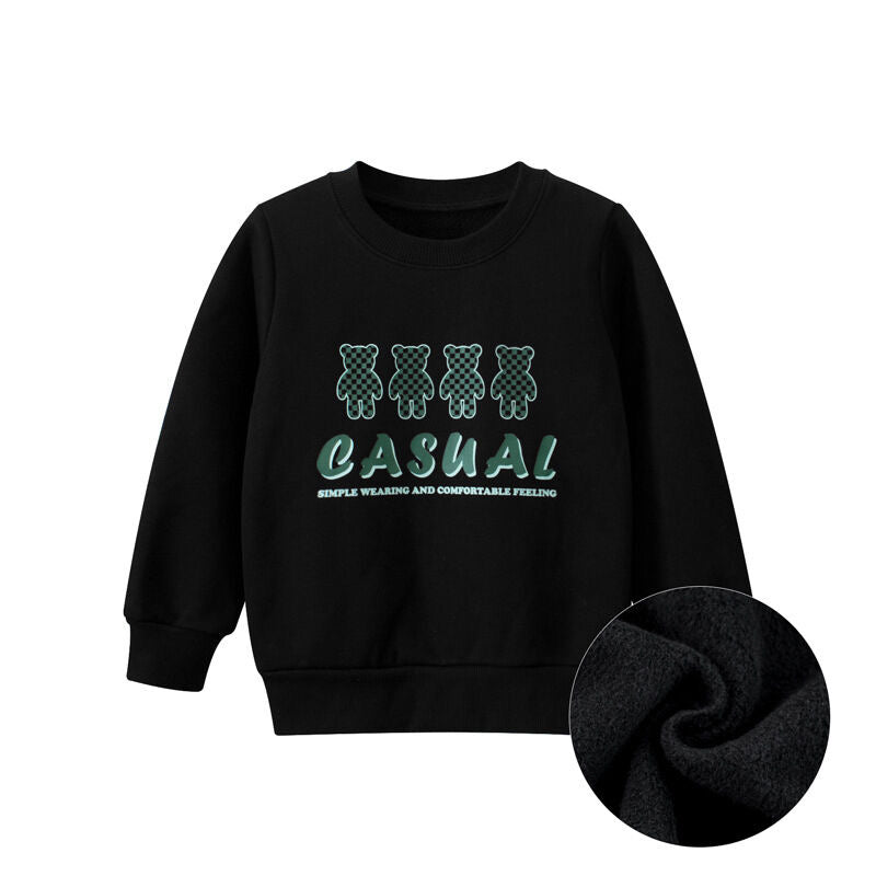 Beary Casual Pullover Sweatshirt Black